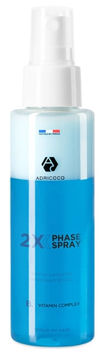 ADRICOCO, Двухфазный спрей для легкого расчесывания и блеска с комплексом витаминов B3, 100 мл