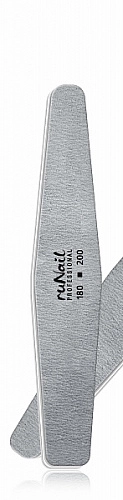 RUNAIL, Профессиональная пилка для искусственных ногтей, серая, ромб, 180/200