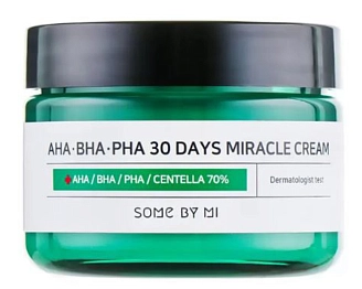 SOME BY MI, Aha-Bha-Pha 30 Days Miracle Cream,  Крем для лица с кислотами, 60 г