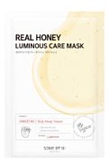 SOME BY MI, Real Honey Luminous Care Mask, Тканевая маска для лица с мёдом,  20 г
