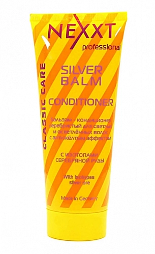 NEXXT PROFESSIONAL, Бальзам-кондиционер серебристый, для светлых и седых  волос, с антижелтым эффектом, 200 мл