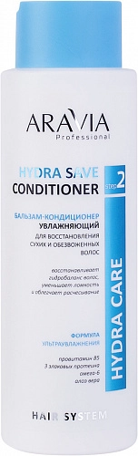 ARAVIA PROFESSIONAL, Бальзам-кондиционер увлажняющий для восстановления сухих, обезвоженных волос Hydra Save Conditioner, 400 мл
