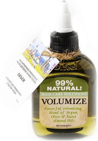 DIFEEL, 99% Natural Hair Care Solutions Volumize, 99% натуральное масло для волос, объем, 75 мл