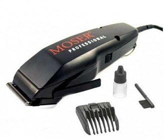 MOSER, Машинка для стрижки Hair clipper black- черная 230V 50Hz (насадка 4-18 мм), 1400-0087
