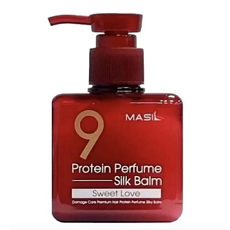MASIL 9, Protein Perfume Silk Balm, Несмываемый протеиновый бальзам для поврежденных волос с ароматом ириса, 180 мл