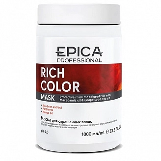EPICA, Rich Color Маска д/окрашенных волос с маслом макадамии и экстрактом виноградных косточек , 10