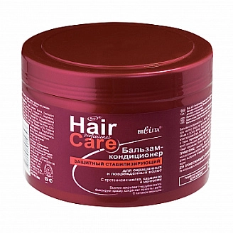 BIELITA, PROFESSIONAL HAIR CARE, Бальзам-кондиционер защитный стабилизирующий для окрашенных и поврежденных волос, 500 мл