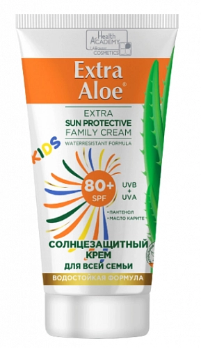 Extra Aloe, Солнцезащитный крем для всей семьи SPF 80+ (туба),75мл  1375  EU