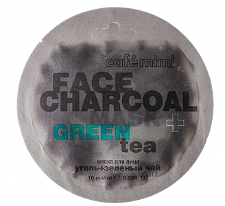 CAFÉ MIMI, Маска для лица, Бамбуковый Уголь & Зеленый чай, 10 мл