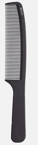 DEWAL, SUPER thin, Расческа рабочая с ручкой, средняя, черная 20,5 см, CF014