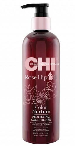CHI, ROSE HIP OIL, Кондиционер для волос с маслом шиповника, 340 мл