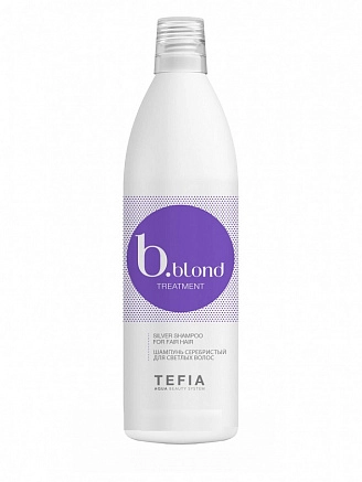 TEFIA, Шампунь серебристый для светлых волос B.Blond Treatment Silver Shampoo 1000 мл