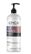 EPICA, Silk Waves, Шампунь для вьющихся и кудрявых волос, с протеинами шелка и комплексом растительных экстрактов, 1000 мл.