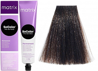 MATRIX, SOCOLOR Pre-Bonded, Крем-краска для волос №505N, светлый шатен, 90 мл