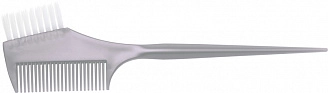 DEWAL, Кисть для окрашивания серая, с расческой, с белой прямой щетиной, узкая 45мм, JPP049M-1 grey