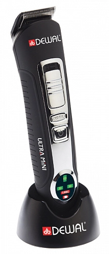 DEWAL, Машинка для стрижки окантовочная ULTRA Mini аккумуляторно-сетевая, 2 ножа, 4 насадки, 03-012
