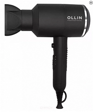 OLLIN Prof, Фен,  OL-7115 мощность 1500W, 510гр. 2 насадки, диффузор, черный