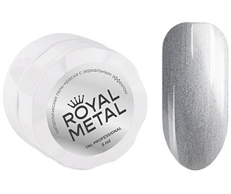 TNL, Royal metal, Металлическая гель-краска, для дизайна ногтей, с зеркальным эффектом, 5 мл