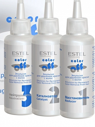 ESTEL PROFESSIONAL, Эмульсия для удаления краски с волос COLOR OFF, набор, 3x120 мл