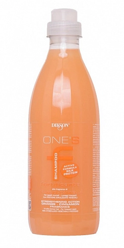 DIKSON, ONE’S SAMPOO FORTIFICANTE, Укрепляющий шампунь с гидрализованными протеинами риса для нормальных волос, 1000мл
