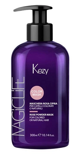 KEZY, ML Маска "Пудра" 300 мл для окрашенных волос Rose powder mask for colored or natural hair