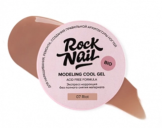 ROCKNAIL, Modeling cool gel, Холодный моделирующий гель для наращивания №07 Riot, 15 г