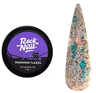 ROCKNAIL, Diamond Flakes, Гель-краска №39, Make Me Rich