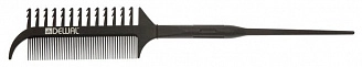 DEWAL, Расческа для мелирования с пластиковым хвостиком, черная, 25 см, CO-213