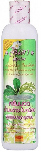 JINDA, Травяной Кондиционер Спа-Уход от выпадения волос с рисовым молоком и витамином В5, 250 мл