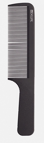 DEWAL, SUPER thin, Расческа рабочая с ручкой, широкая, черная 20,5 см, CF013