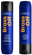 MATRIX, Total Results Brass Off,  Набор для нейтрализации желтизны (шампунь 300 мл + кондиционер 300 мл)
