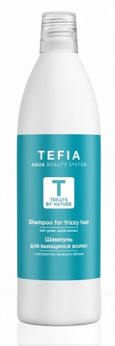 TEFIA, Treats by Nature Шампунь для вьющихся волос с экстрактом зеленого яблока Shampoo for frizzy h