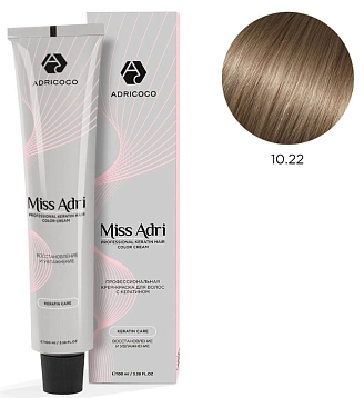 ADRICOCO, Miss Adri, Крем-краска для волос, №10.22, Платиновый интенсивный фиолетовый блонд, 100 мл