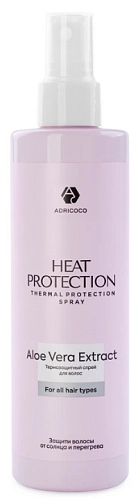 ADRICOCO, Heat Protection, Термозащитный спрей с алоэ вера, 250 мл
