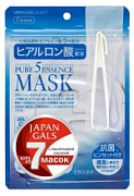 JAPAN GALS, PURE5 ESSENCE, Маска для лица с гиалуроновой кислотой, 7 шт