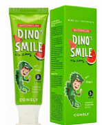 CONSLY, DINO's SMILE, Детская гелевая зубная паста  c ксилитом и вкусом арбуза, 60г