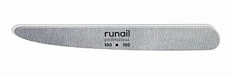 RUNAIL, Профессиональная пилка для искусственных ногтей, серая, нож, 100/100