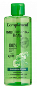 COMPLIMENT, GREEN ONLY, Мицеллярная вода для лица, глаз и губ, очищение и успокаивающий уход Центелла и Огурец, 400 мл