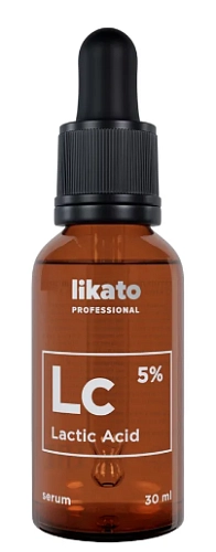 LIKATO PROFESSIONAL, Сыворотка-концентрат отшелушивающая с молочной кислотой 5%, 30 мл 