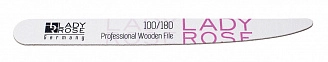 Lady Rose Шлифовальная пилка на деревянной основе "Professional Wooden File White", Зернистость 100/180