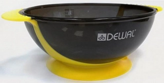 DEWAL, Чаша для краски, желтая, с двумя ручками с прорезиненной вставкой, 300 мл, T-18 yellow