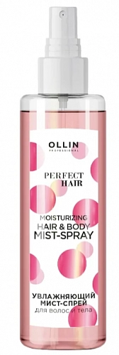 OLLIN, PERFECT HAIR, Увлажняющий мист-спрей для волос и тела, 120мл