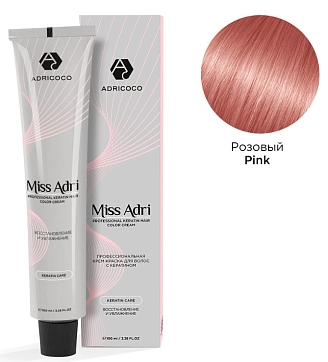 ADRICOCO, Miss Adri, Крем-краска для волос, Розовый, 100 мл