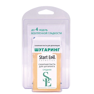 START EPIL, Набор для шугаринга (сахарная паста в картридже "Средняя" 100гр.+ бумажные полоски )