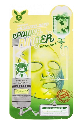ELIZAVECCA, Power Ringer Mask Pack CentellaAsiatica Deep,Тканевая маска с экстрактом центеллы азиатской, 23мл