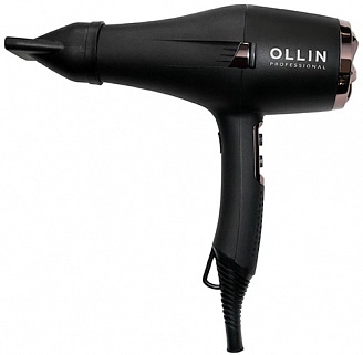 OLLIN Prof, Фен,  OL-7107 мощность 2200-2400W, 520гр., 2 насадки, черный