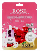 EKEL, Rose Ultra Hydrating Essence Mask, Тканевая маска для лица с экстрактом розы, 25 мл
