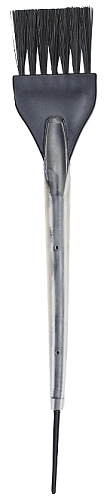 DEWAL, Кисть для окрашивания, черная, с черной прямой щетиной, с силиконовой ручкой, узкая, 35мм