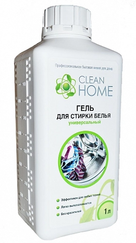 CLEAN HOME, Гель для стирки антибактериальный для спортивной одежды и обуви, Формула "Антизапах", 1л